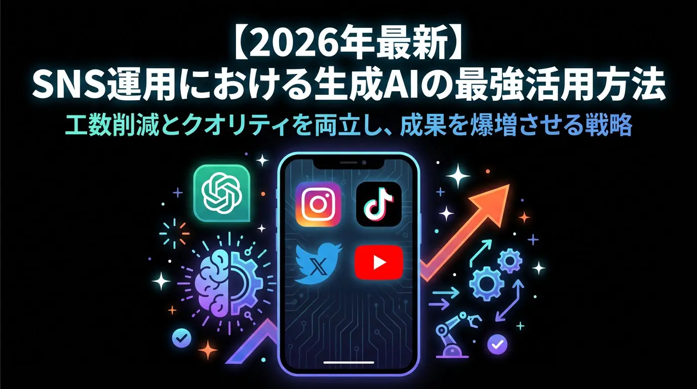 Web集客/SNS運用/AI/ChatGPT/TikTok/WordPress 2026年最新】SNS運用における生成AIの最強活用方法｜工数削減と