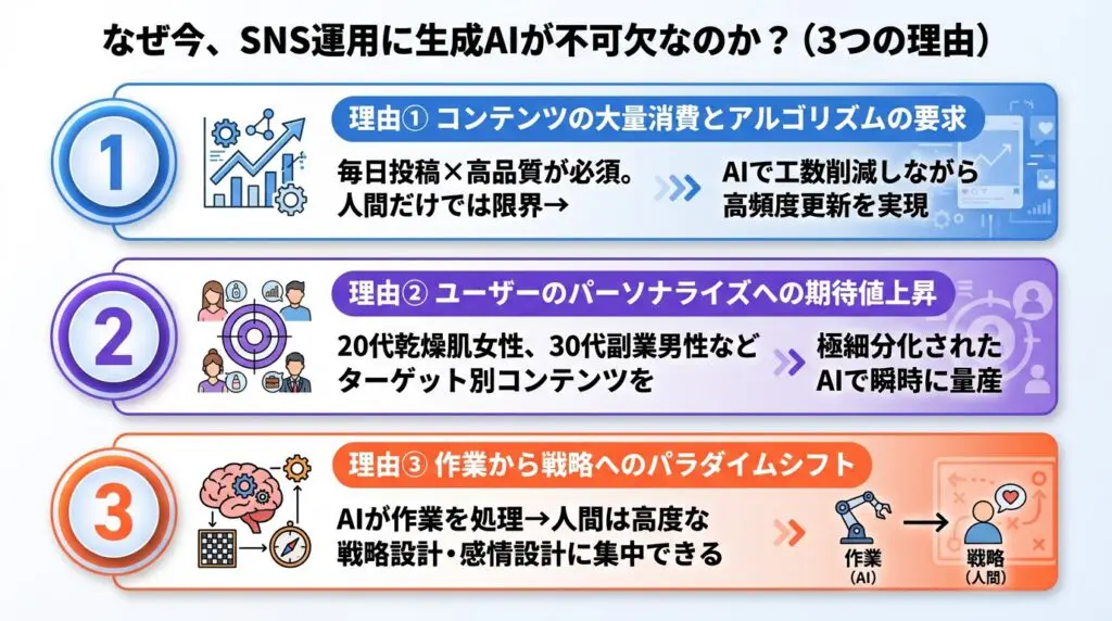 2026年最新】SNS運用における生成AIの最強活用方法｜工数削減と