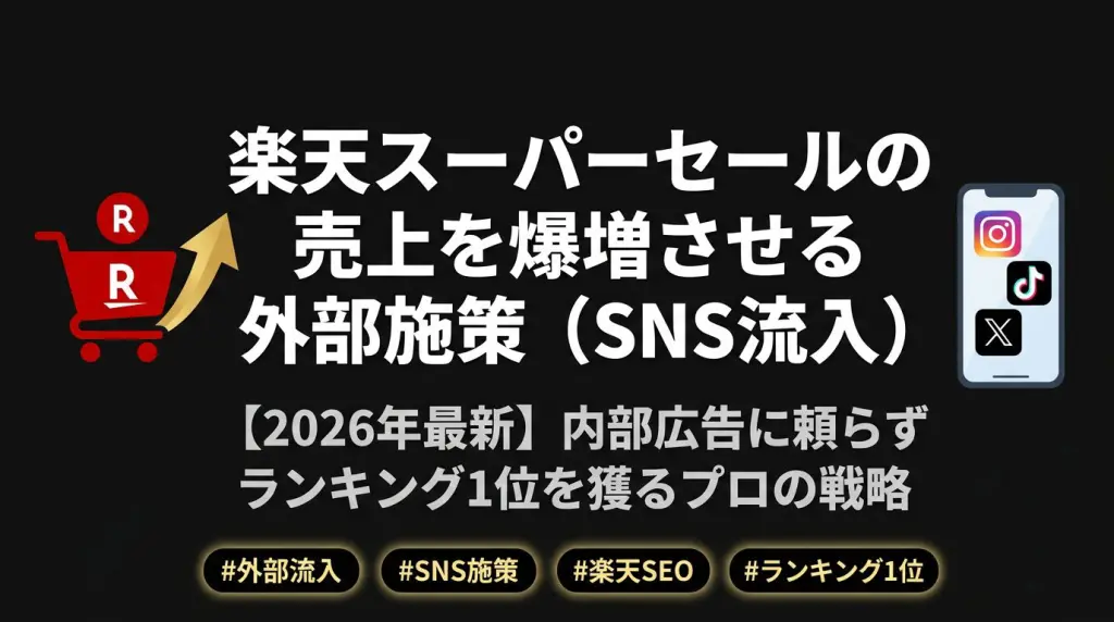 2026年最新】楽天スーパーセールの売上を爆増させる外部施策（SNS流入