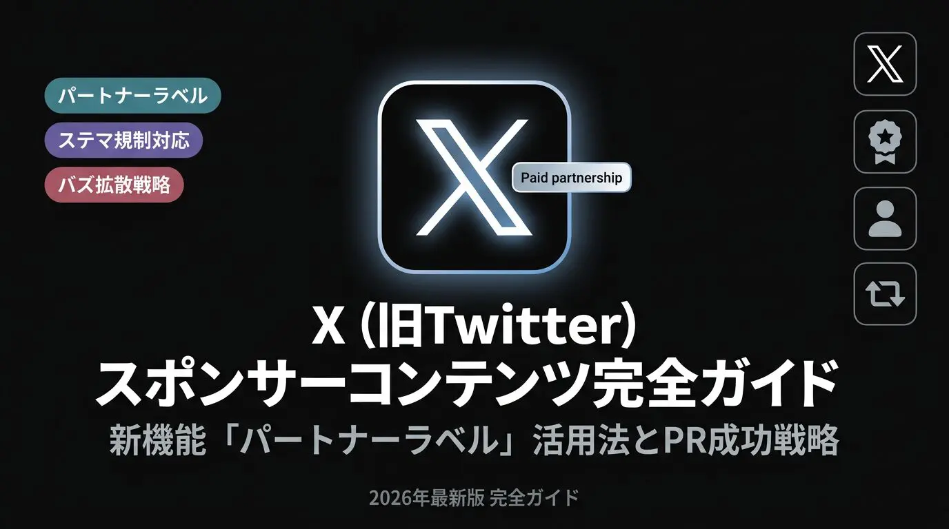 X（Twitter）パートナーラベルの設定方法とPR表記の義務【インフル