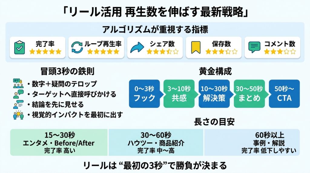 リールで再生数を伸ばす戦略